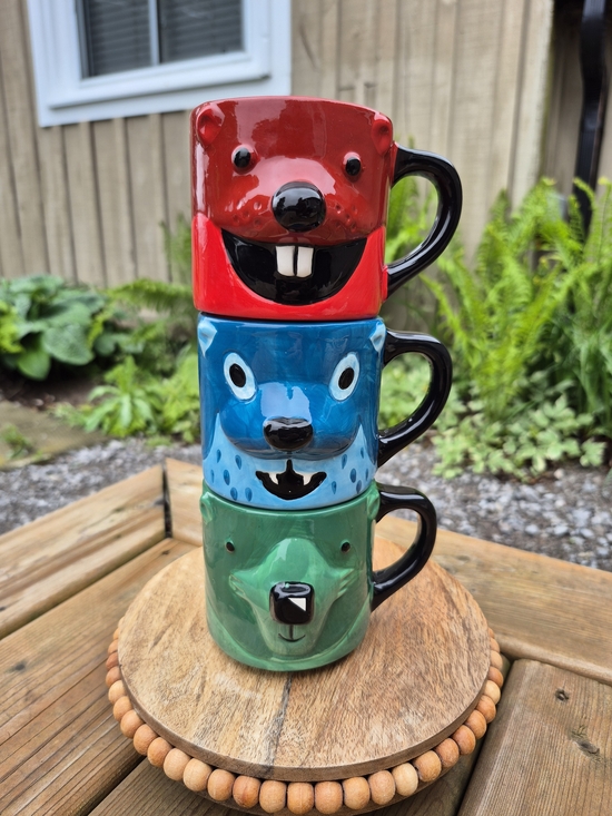 Other - Canada 150 Animal Face Children's Mugs - Beaver Bear Fox Excellent Condition